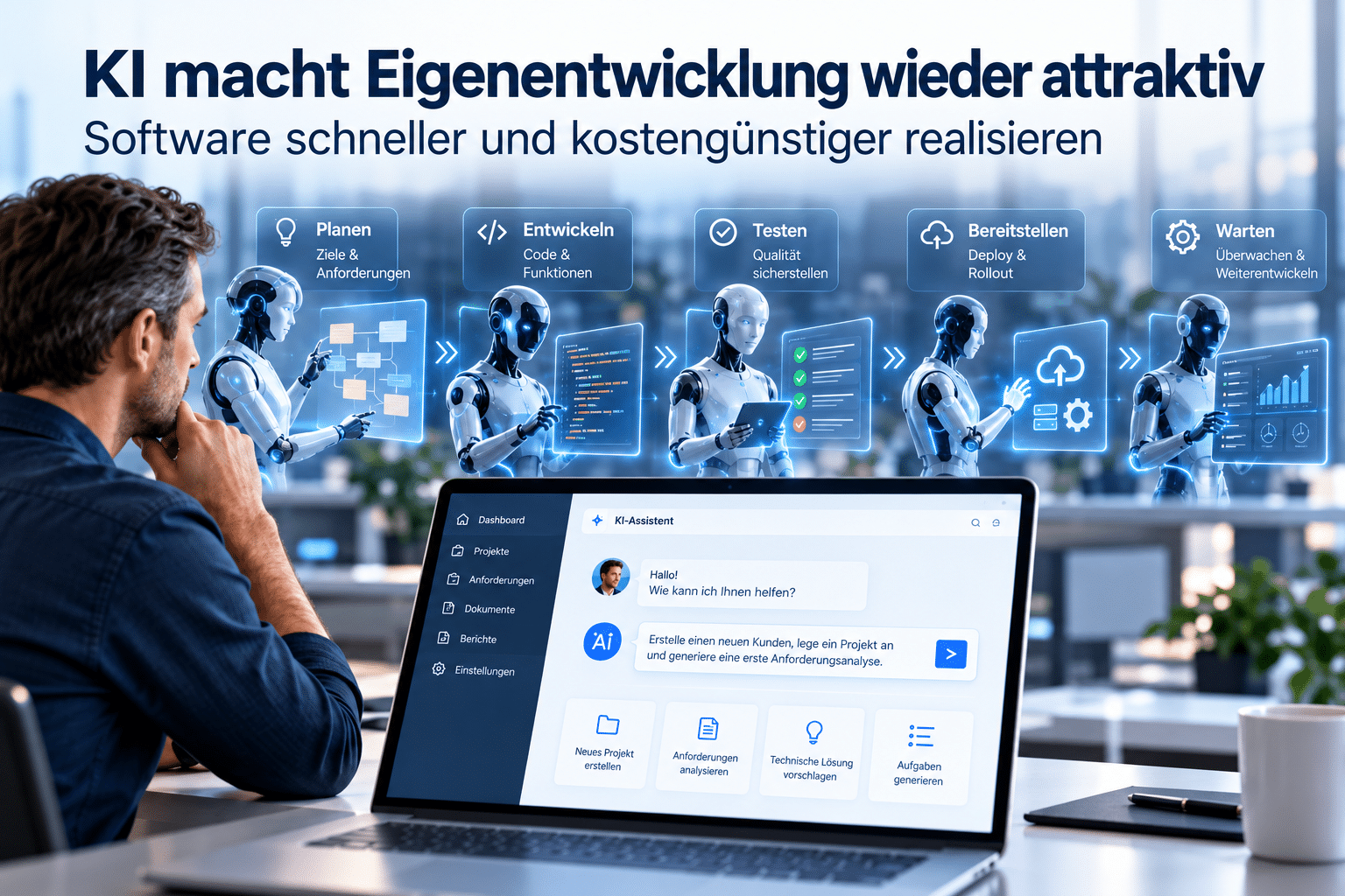 KI gestuetzter Softwareentwicklungs Workflow